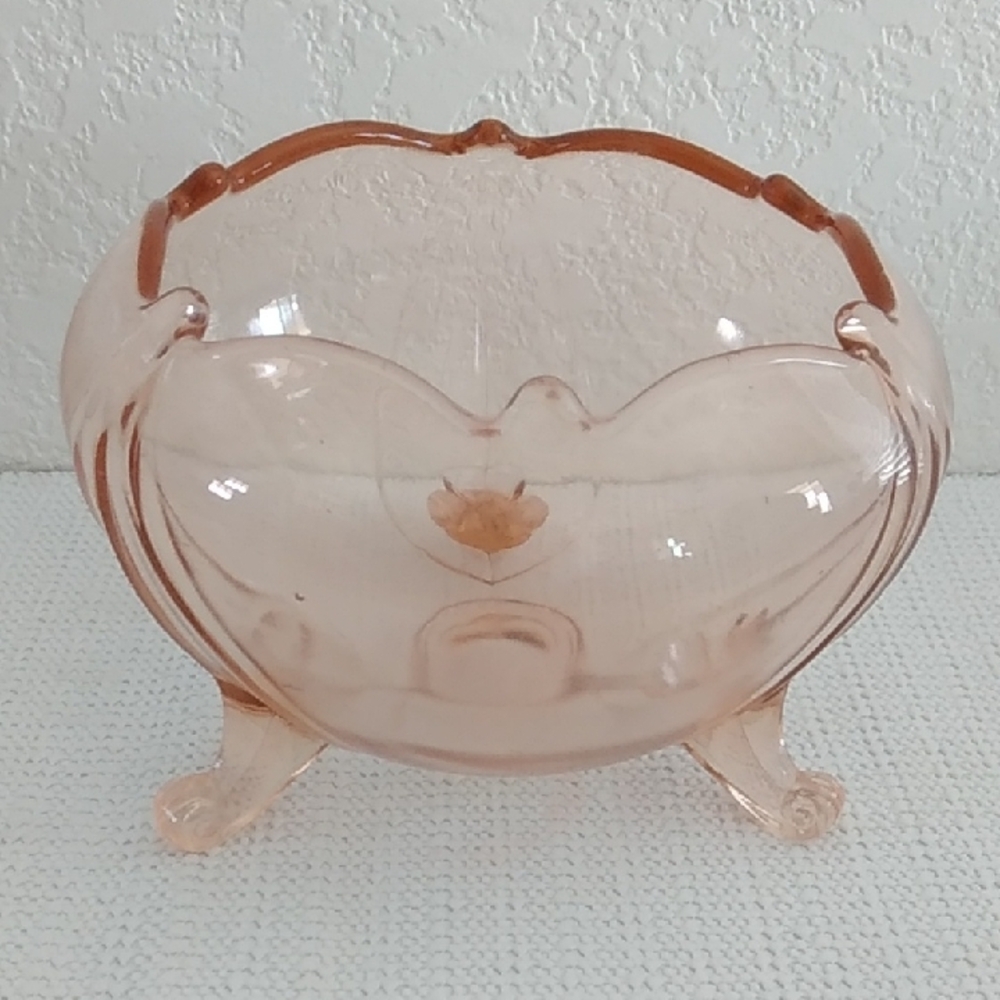 Elegant Pink Glass Bowl
